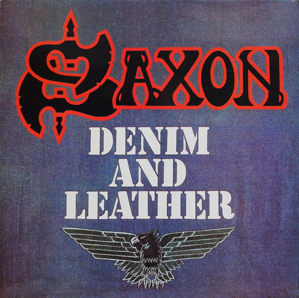 Saxon : Denim And Leather (LP, Album, Ter)