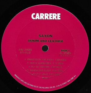 Saxon : Denim And Leather (LP, Album, Ter)