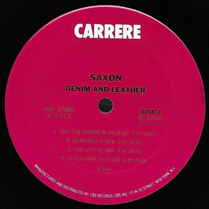 Saxon : Denim And Leather (LP, Album, Ter)