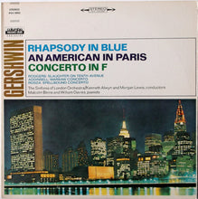 Load image into Gallery viewer, Gershwin* / Rodgers* / Adinsell* / Rosza* - The Sinfonia Of London Orchestra*, Kenneth Alwyn, Morgan Lewis, Malcolm Binns, William Davies : Rhapsody In Blue / An American In Paris / Concerto In F (2xLP, Club)