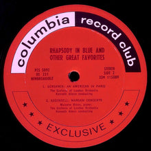 Load image into Gallery viewer, Gershwin* / Rodgers* / Adinsell* / Rosza* - The Sinfonia Of London Orchestra*, Kenneth Alwyn, Morgan Lewis, Malcolm Binns, William Davies : Rhapsody In Blue / An American In Paris / Concerto In F (2xLP, Club)