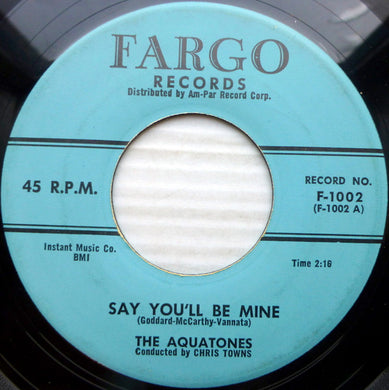 The Aquatones : Say You'll Be Mine / So Fine (7