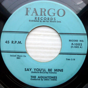 The Aquatones : Say You'll Be Mine / So Fine (7", Single)