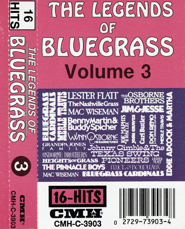 Various : The Legends Of Bluegrass Volume 3 (Cass, Comp)