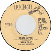 Load image into Gallery viewer, Diana Ross : Missing You (7&quot;, Single, Promo, Com)