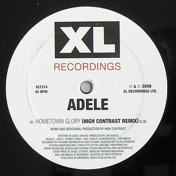 Adele (3) : Hometown Glory Remixes By High Contrast (12