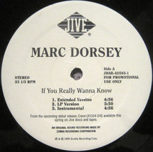 Load image into Gallery viewer, Marc Dorsey : If You Really Wanna Know (12&quot;, Promo)