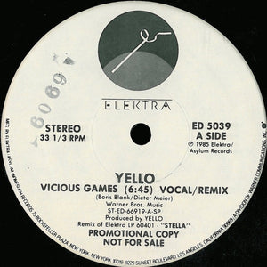 Yello : Vicious Games (12", Promo, SP )