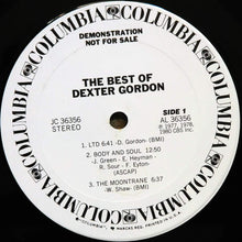 Load image into Gallery viewer, Dexter Gordon : The Best Of Dexter Gordon (LP, Comp, Promo)