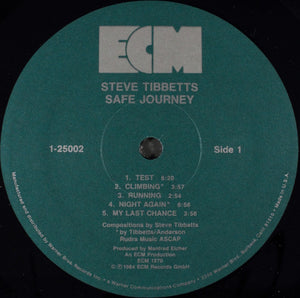 Steve Tibbetts : Safe Journey (LP, Album)