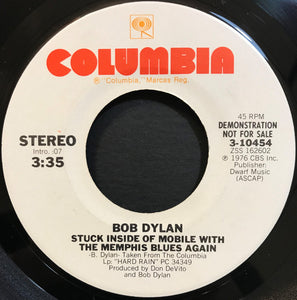 Bob Dylan : Stuck Inside Of Mobile With The Memphis Blues Again / Rita May (7", Promo)