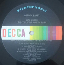 Load image into Gallery viewer, Rick Nelson And The Stone Canyon Band* : Garden Party (LP, Album, Glo)