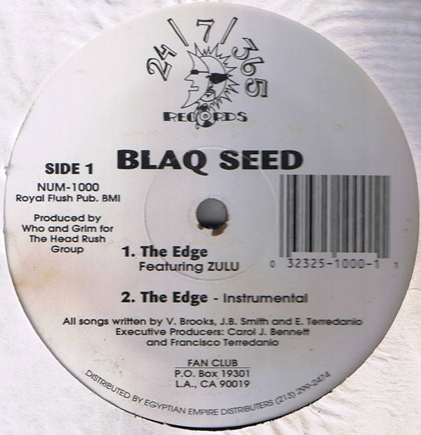 Blaq Seed : The Edge / Sleep Deep / Buddha (The Basement Jam) (12