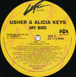 Usher & Alicia Keys : My Boo (12", Promo)