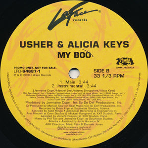 Usher & Alicia Keys : My Boo (12", Promo)