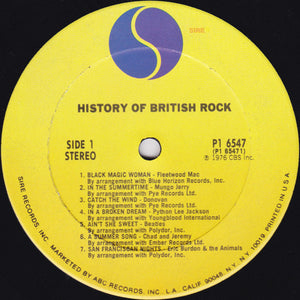 Various : History Of British Rock (2xLP, Comp, Club)