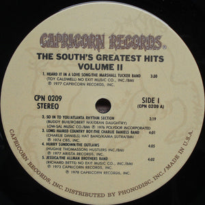 Various : The South's Greatest Hits Volume II (LP, Comp, Pit)