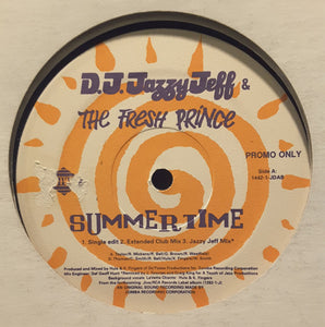 DJ Jazzy Jeff & The Fresh Prince : Summertime (12", Maxi, Single, Promo)