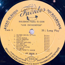 Load image into Gallery viewer, Los Incognitos (5) : Boleros Para Ti... (LP, Album, P/Mixed)