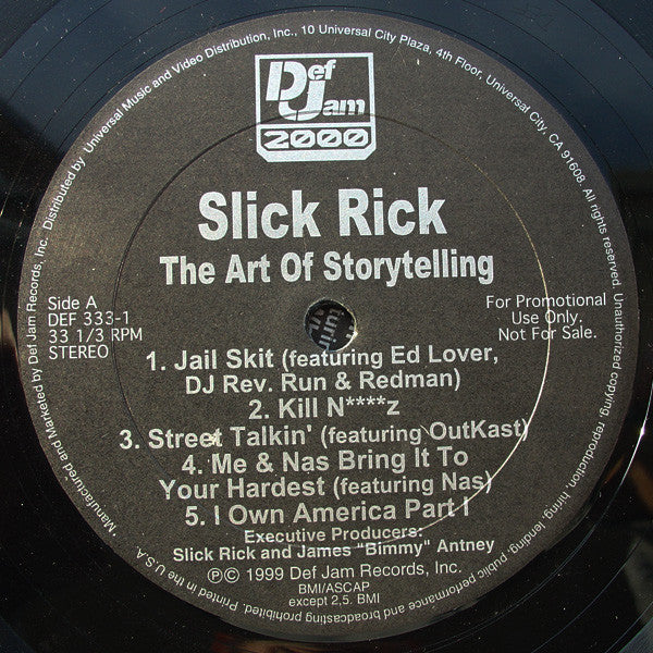 Slick Rick : The Art Of Storytelling (2xLP, Advance, Album, Promo)