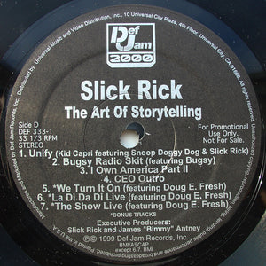 Slick Rick : The Art Of Storytelling (2xLP, Advance, Album, Promo)