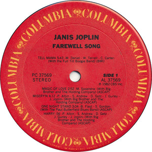 Janis Joplin : Farewell Song (LP, Album, Pit)