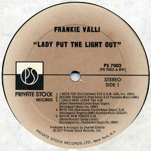Load image into Gallery viewer, Frankie Valli : Lady Put The Light Out (LP, Album, Bes)