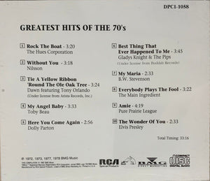 Various : Greatest Hits Of The 70's (CD, Album, Comp)