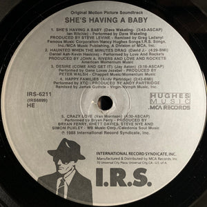 Various : She's Having A Baby (Original Motion Picture Soundtrack) (LP, Comp, Pin)