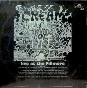 Cream (2) : Wheels Of Fire - Live At The Fillmore (LP, Album)