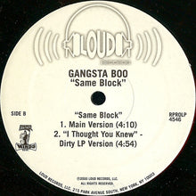 Load image into Gallery viewer, Gangsta Boo : Same Block (12", Single, Promo)