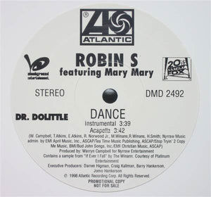 Robin S. Featuring Mary Mary : Dance (12", Promo)