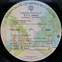 Load image into Gallery viewer, Etta James : Deep In The Night (LP, Album, Los)