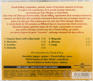Alexandre Lagoya / Claude Bolling : Concerto For Classic Guitar And Jazz Piano Trio (CD, Album, RE)