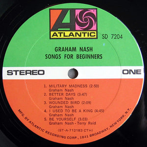 Graham Nash : Songs For Beginners (LP, Album, CTH)