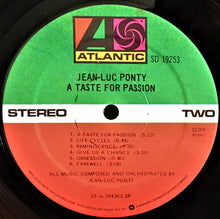 Load image into Gallery viewer, Jean-Luc Ponty : A Taste For Passion (LP, Album, SP )