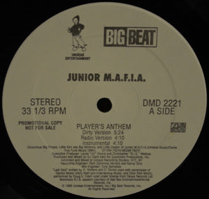 Junior M.A.F.I.A. : Player's Anthem (12", Promo)