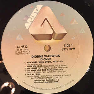 Dionne Warwick : Dionne (LP, Album)