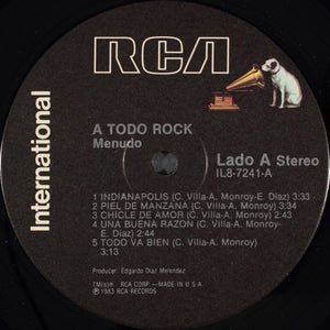 Menudo : A Todo Rock (LP, Album)