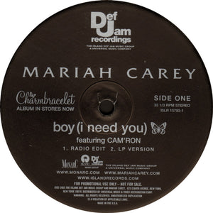 Mariah Carey : Boy (I Need You) (12", Promo)