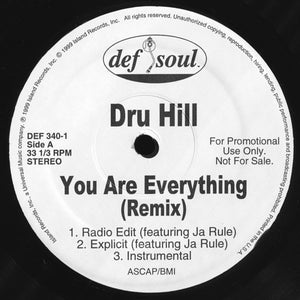 Dru Hill : You Are Everything (Remix) (12", Promo)