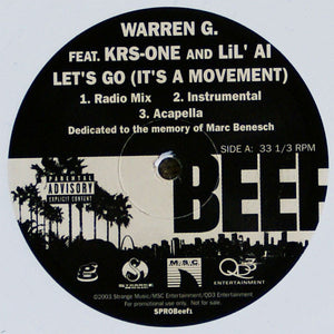 Warren G / N.W.A. : Let's Go / Fuck Tha Police (12", Promo, Whi)