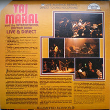 Load image into Gallery viewer, Taj Mahal And The International Rhythm Band : Live &amp; Direct (LP, Album, Ltd)