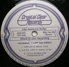 Load image into Gallery viewer, Taj Mahal And The International Rhythm Band : Live &amp; Direct (LP, Album, Ltd)