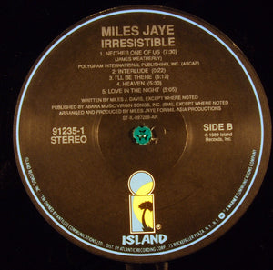 Miles Jaye : Irresistible (LP, Album)