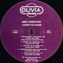 Load image into Gallery viewer, Meg Christian : I Know You Know (LP, Album)