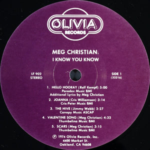 Meg Christian : I Know You Know (LP, Album)
