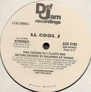 LL Cool J : Pink Cookies In A Plastic Bag Getting Crushed By Buildings (12", Promo)