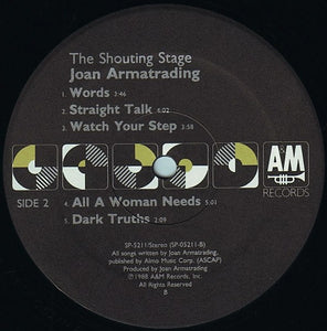 Joan Armatrading : The Shouting Stage (LP, Album, RM, EMW)