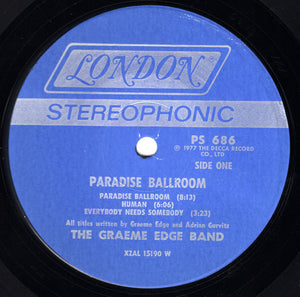 The Graeme Edge Band Featuring Adrian Gurvitz : Paradise Ballroom (LP, Album, Gat)